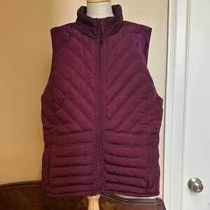 LOFT Deep Purple Quilted Vest
